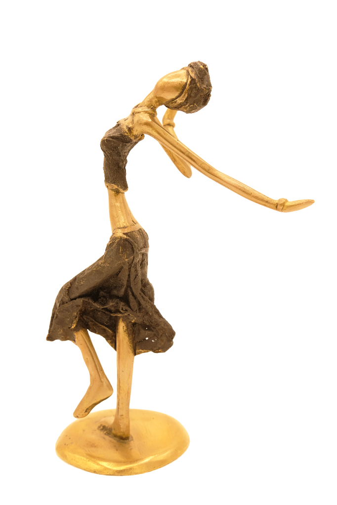 Estatua de una Mujer Bailando Manos atrás (Bronce)