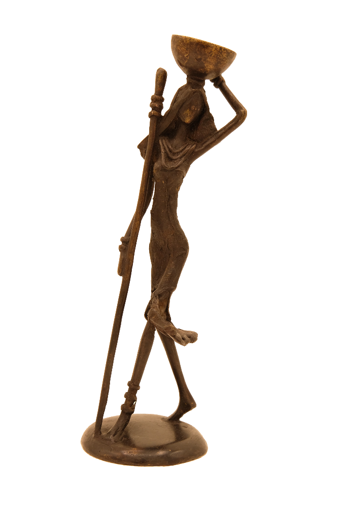 Estatua de una Mujer Llevando Jarrones (Bronce)