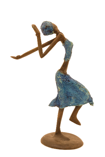 Estatua de una Mujer Bailando Manos atrás (Bronce)