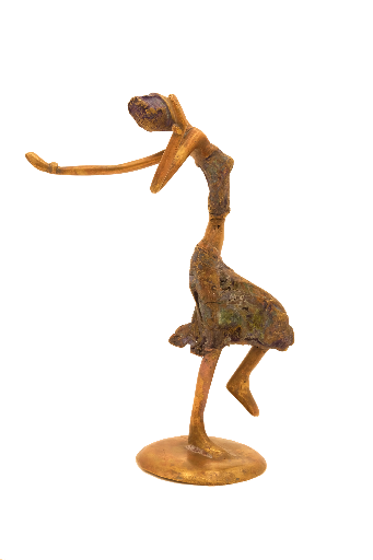 Estatua de una Mujer Bailando Manos atrás (Bronce)