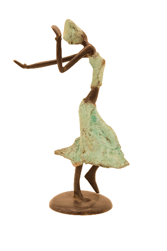 Estatua de una Mujer Bailando Manos atrás (Bronce)