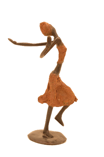 Estatua de una Mujer Bailando Manos atrás (Bronce)